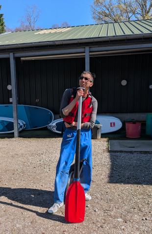 IDCORE Research Engineer - Wan Yeung ready to go paddle boarding